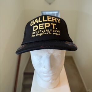 Gallery Dept Black and Gold Trucker Hat